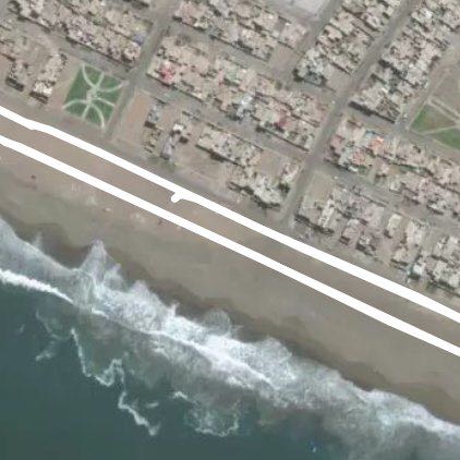 Beach villa walking route map in Cercado de Lima