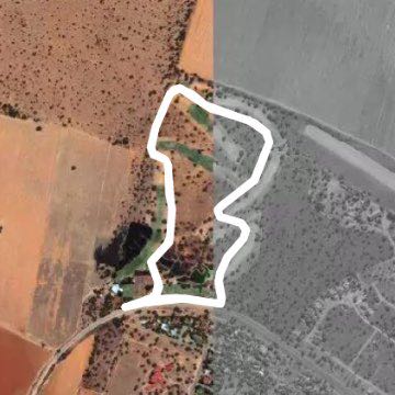 Hoopstad Parkrun walking route map in Hoopstad