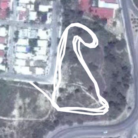 Park walking route map in Ciudad Victoria