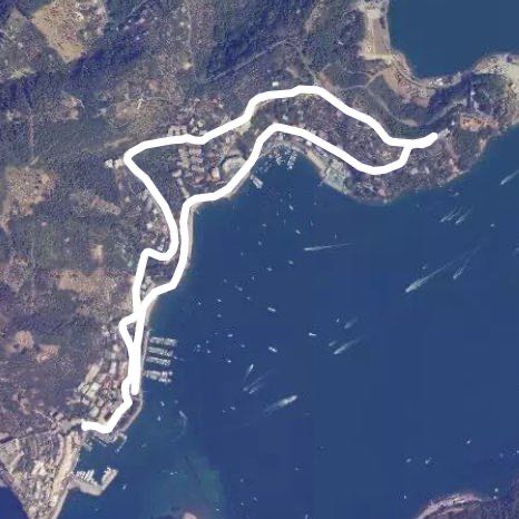 Cable turn walking route map in Terrizzo