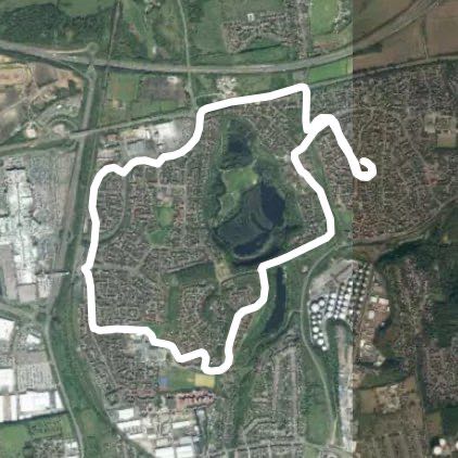 Chafford walking route map in Grays