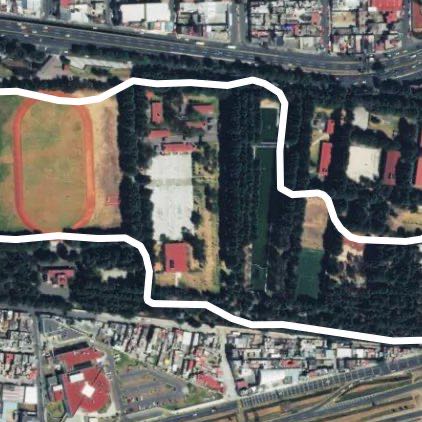 Metropolitan Toluca walking route map in San Francisco Coaxusco