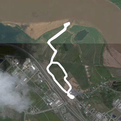 Petro field trail walking route map in Newport Station