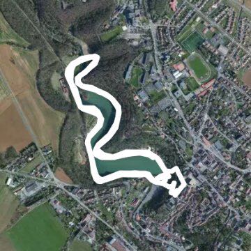 BRIEY body of water walking route map in Val de Briey