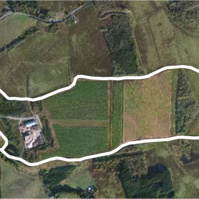Lambhill Track Walk walking route map in Powmill