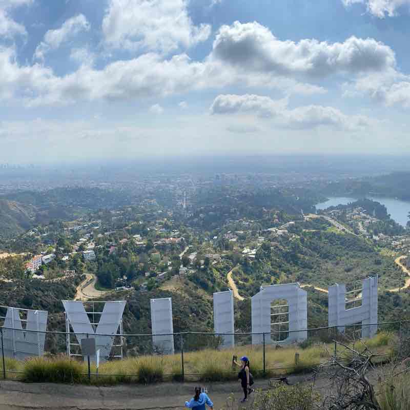 Route to Hollywood sign