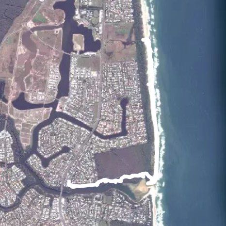 Crummundi Park to Beach walking route map in Wurtulla