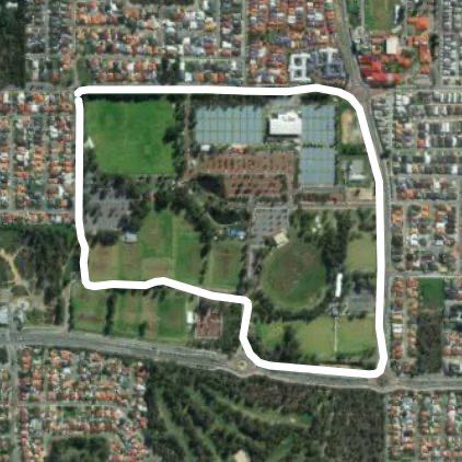 Kingsway Circuit walking route map in Madeley