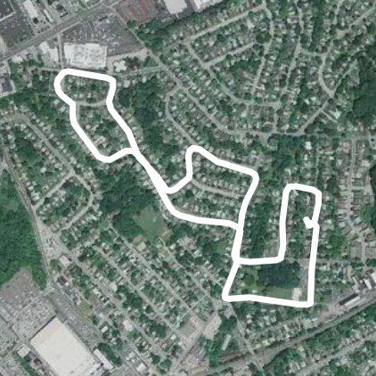 Extended Fairhill Loop walking route map in Collingdale