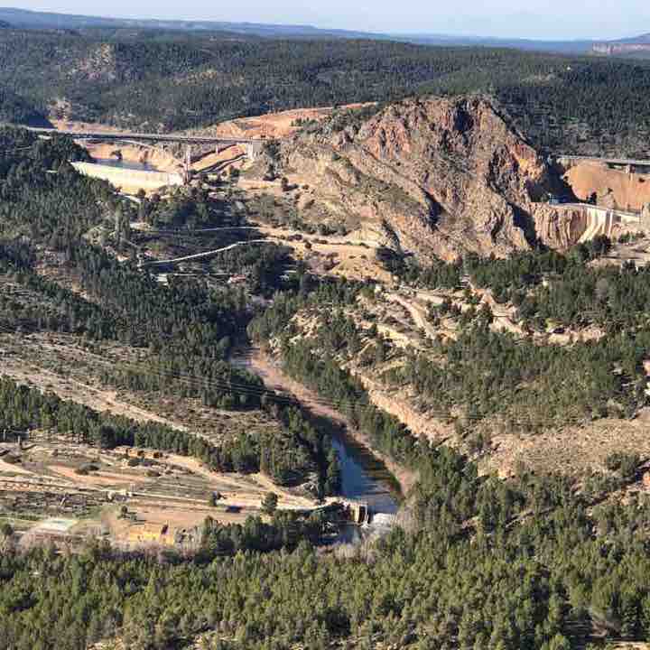White Peñas walking route map in Villargordo del Cabriel