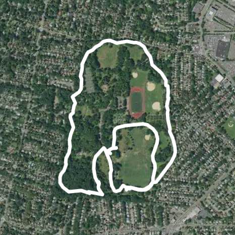 Brookdale walking route map in Nutley