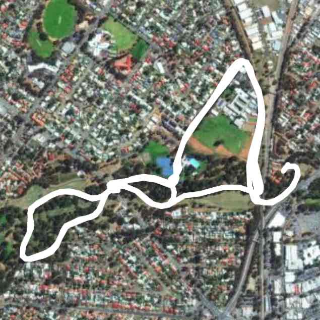 My run walking route map in Salisbury