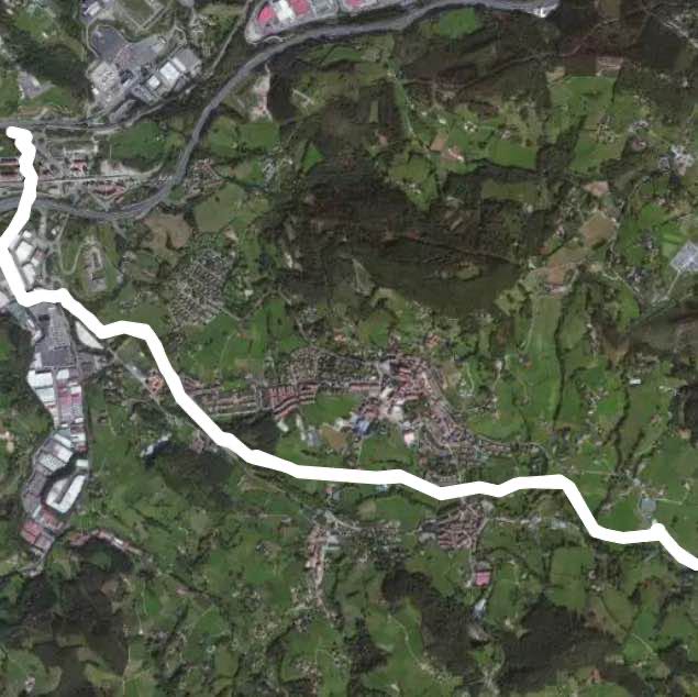 Listen walking route map in Oiartzun