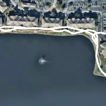 From Condo to end of lake  & back