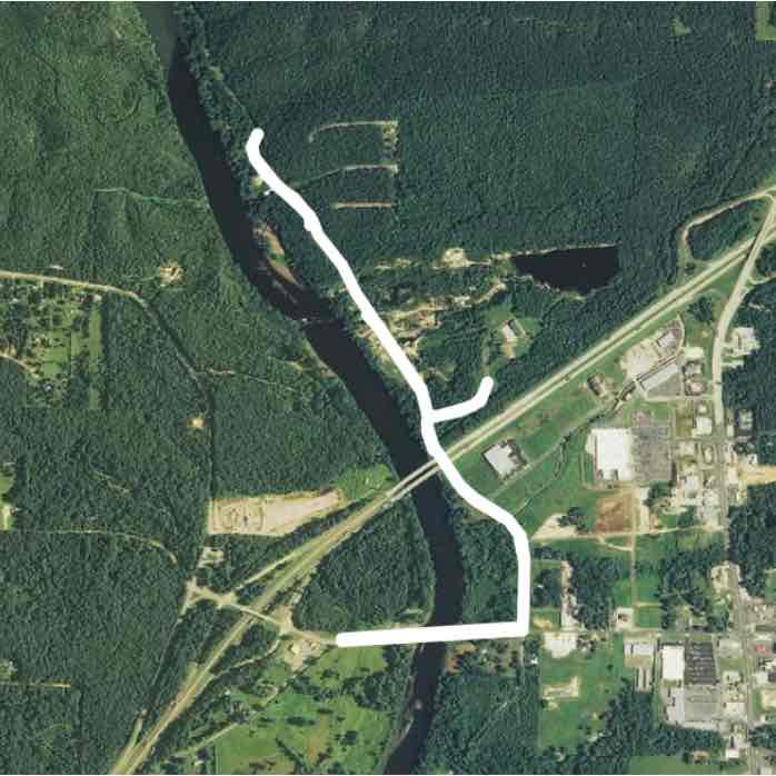 River Run walking route map in Rockport