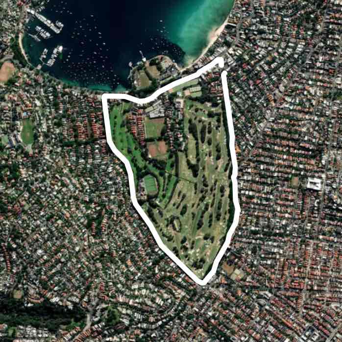 Around Rose Bay golf course