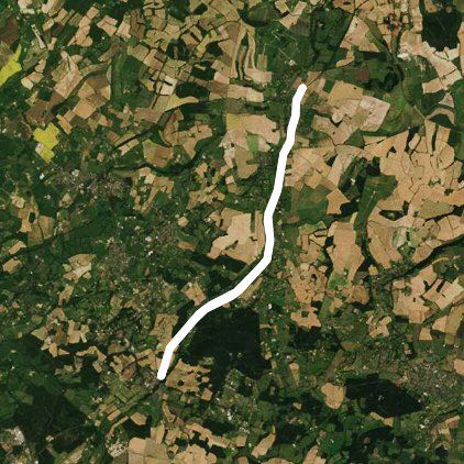 Wickham railway walking route map in Wickham