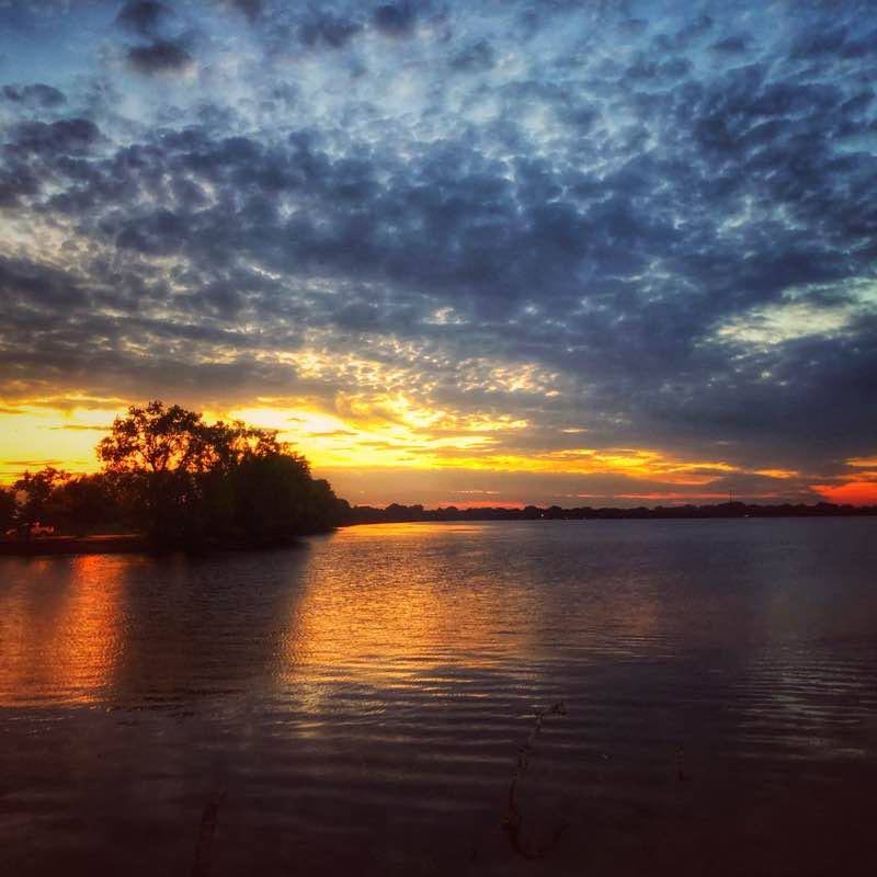 Lakeside Park at Sunset