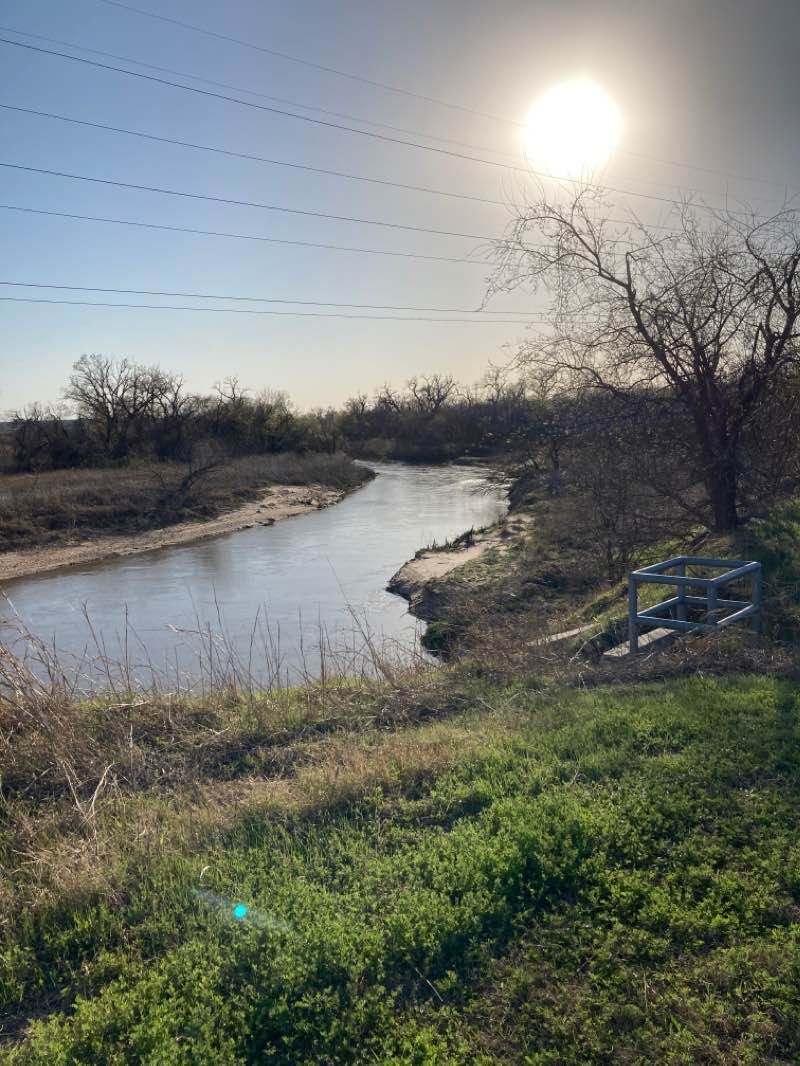 walking near me in Lake Overholser Park in winter