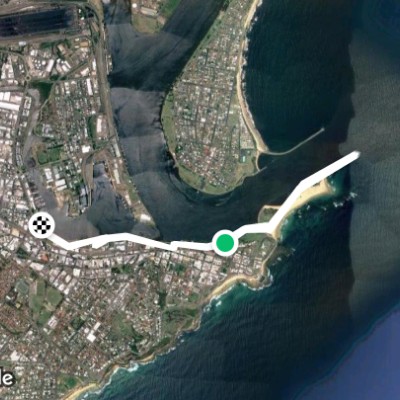 Lee's wharf to Nobby's Beach light house