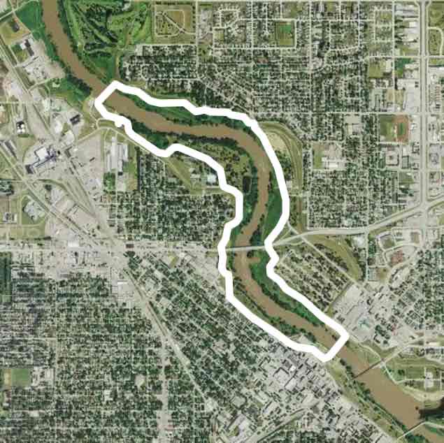 Greenway, rock dam to Demers Ave.