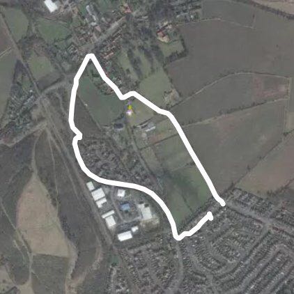 Linby walking route map in Papplewick