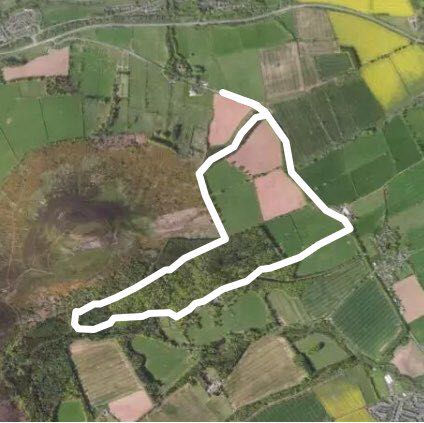 Eildon 5k forest loop walking route map in Eildon