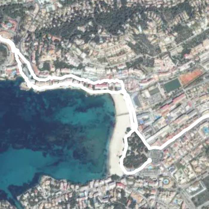 Santa ponça (Mallorca) walking route map in Calviá