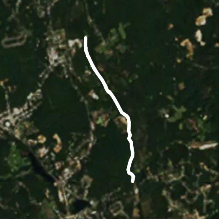 Plummers Landing walking route map in Upton