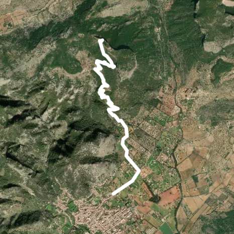 Desde Alaró pueblo hasta arriba del castillo