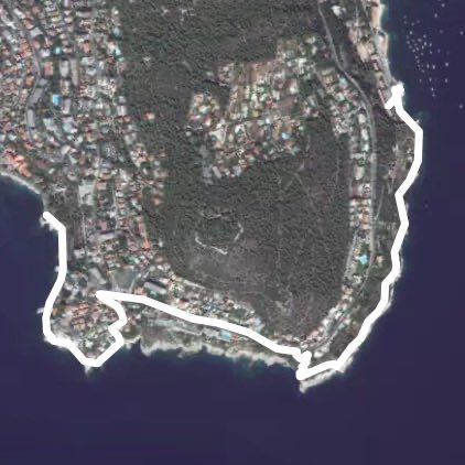 Return from the coastal path walking route map in Saint-Jean-Cap-Ferrat