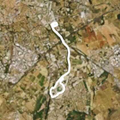 Nice dim walking route map in Lattes