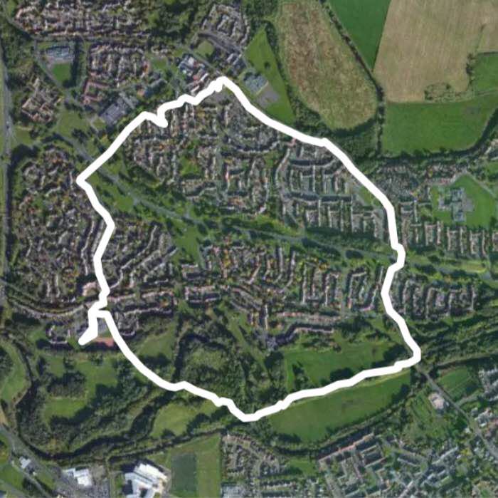IS walking route map in Dreghorn