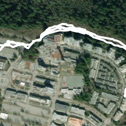 Mountain and parking