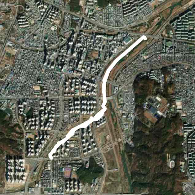 원신흥동부터 갑천교까지 왕복