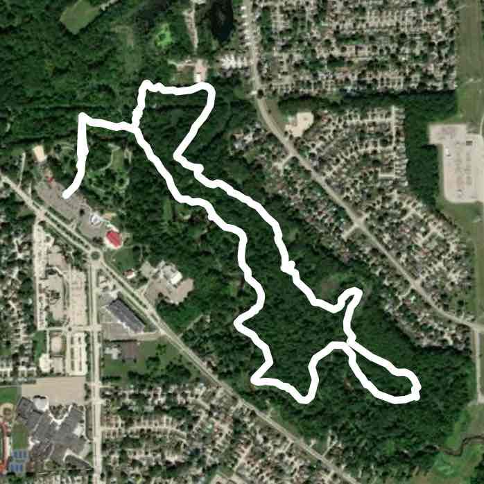 Back trails of dodge park to trail one