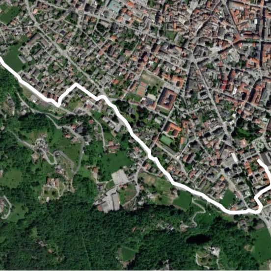 Domodossola ring road walking route map in Domodossola