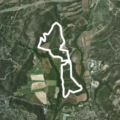 Restinclieres #2 walking route map in Saint-Vincent-de-Barbeyrargues