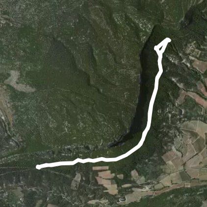 Hortus Ridge walking route map in Valflaunès