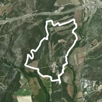 Restinclieres walking route map in Saint-Vincent-de-Barbeyrargues
