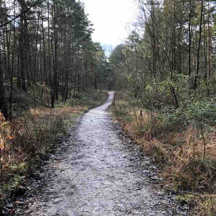 Twywell hills and dales walking route map in Woodford