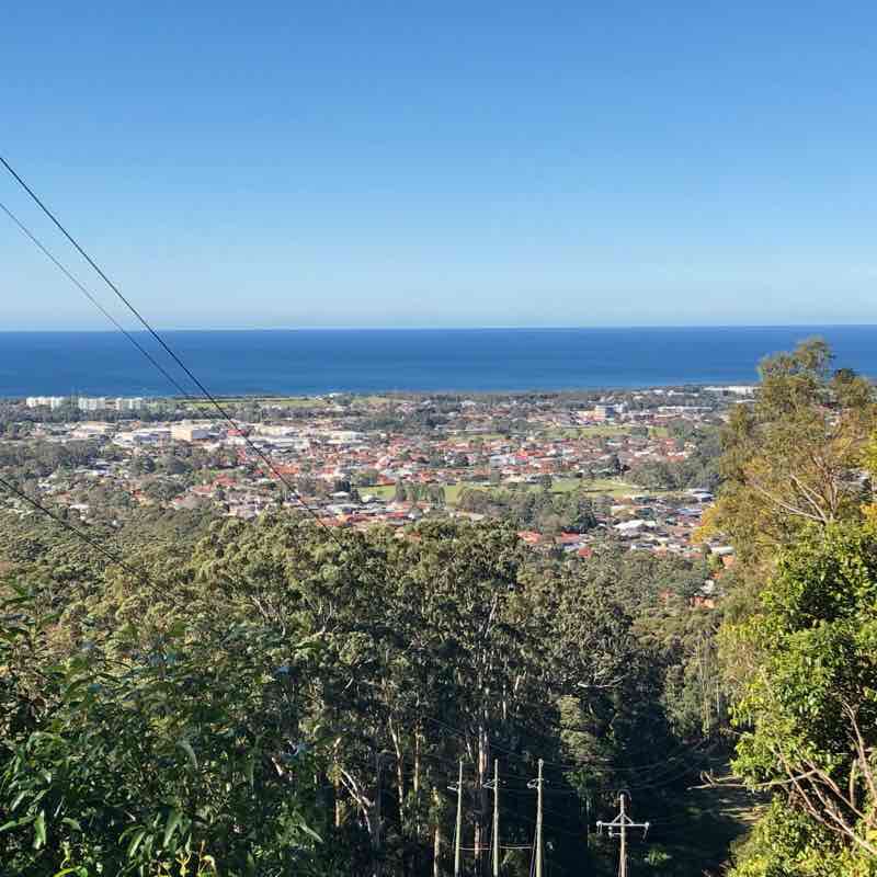 Lower Escarpment Trail walking route map in Tarrawanna