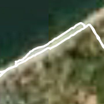 The dike of Villers sur Mer walking route map in Blonville-sur-Mer