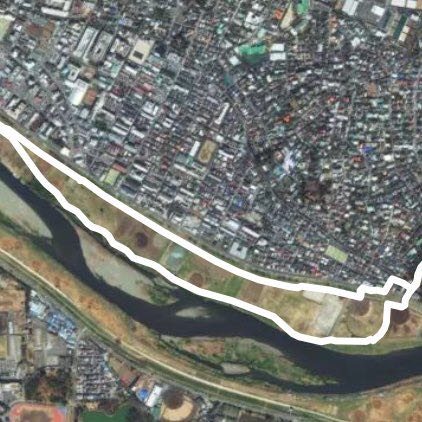 Tamagawa from Denenchofu walking route map in Ota City