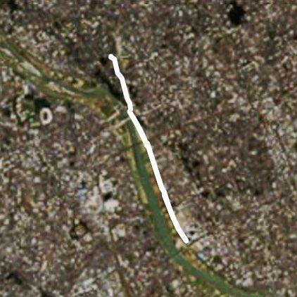 Tamagawa walking route map in Ota City