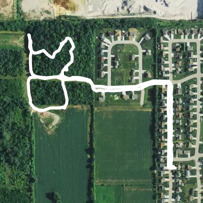 Adam Ziepke Park walking route map in Menasha