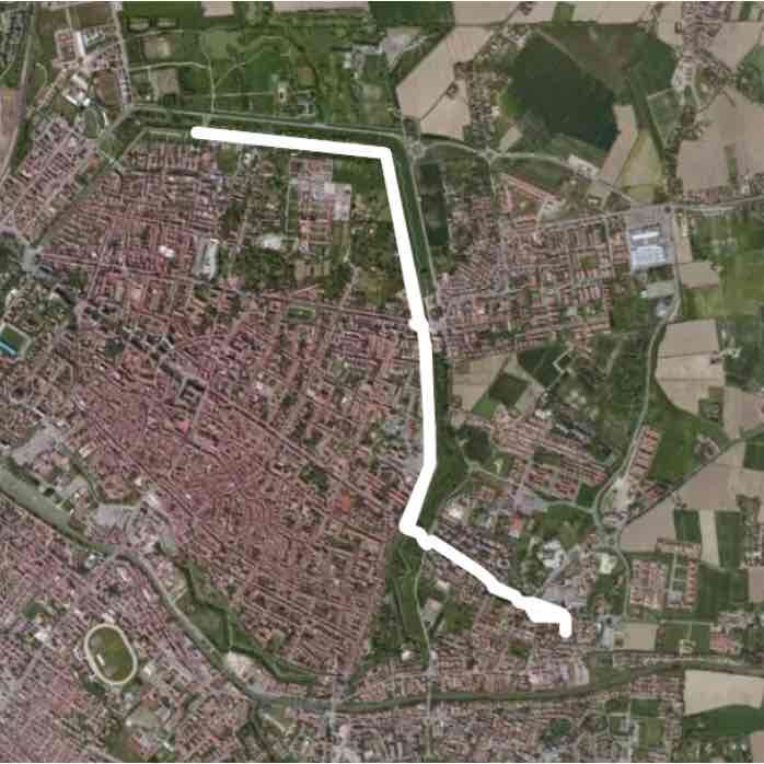 Correre nelle Ferrara, provincia di Ferrara, Italia