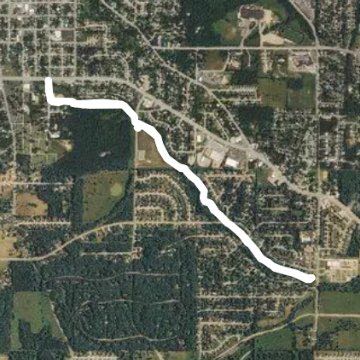 Acorn Trail walking route map in Rolla