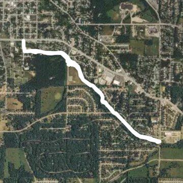 Acorn trail near Winchester walking route map in Rolla