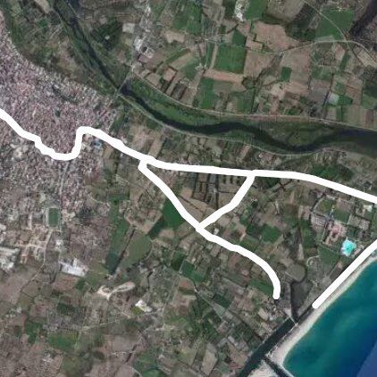 Orosei walking route map in Orosei